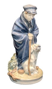 SR - Royal Copenhagen Porcelain Figurine #782 Shepherd Boy with Dog