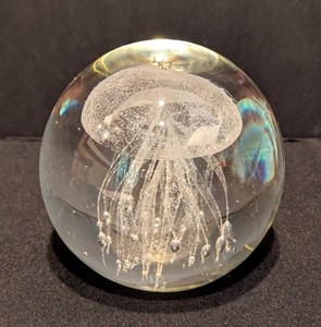 SR - Jellyfish Art Glass Paperweight - 4in