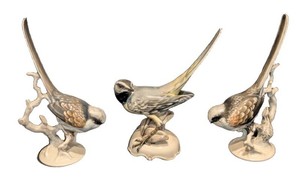 SR - Porcelain Bird Figurines - Rosenthal Hand-Painted Set (Lot of 3)