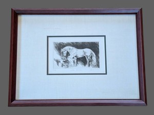 SR - Etching Print - Deborah Kunic the Farrier Signed & Numbered 730 Framed