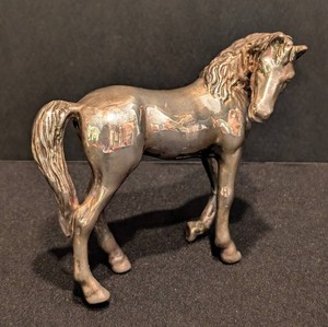 SR - Sterling Silver Horse Figurine - Equestrian Sculpture