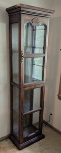 LR - Vintage Display Cabinet - American of Martinsville Mahogany Curio
