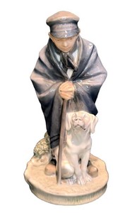 SR - Vintage Royal Copenhagen Shepherd Boy with Dog Porcelain Figurine #782 by Christian Thomsen