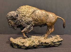 Bison Sculpture - Art Castings of Montana Patinated Cast Figure