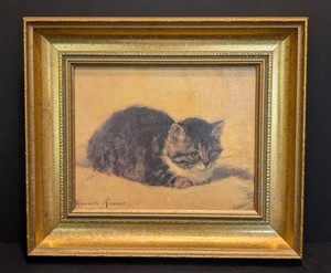 SR - Cat Painting - Henriette Ronner Signed Framed Artwork