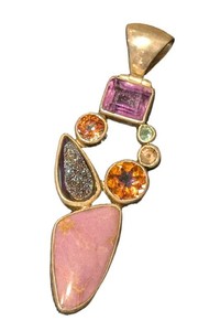 SR - Sterling Silver Pendant - Starborn 925 Multistone Statement Jewelry