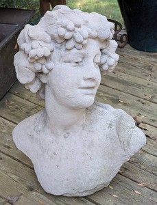 BY - Garden Bust - Classical Male Cast Stone Sculpture