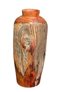 SR - Wood Art Vase - Robert Kramer Juniper Turned Vessel