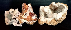 DR - Mineral Specimens - Chalcedony Druzy Stalactite & Quartz Geode