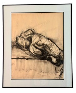 HW - Vintage Charcoal Drawing - B Thompson Framed Wall Art