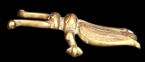 LR - Vintage Cast Brass Beetle or Cicada Boot Jack