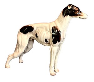 LR - Rare, Vintage Royal Doulton Porcelain Greyhound Figurine HN 1076