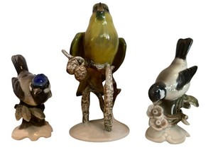 LR - Porcelain Bird Figurines - Rosenthal Hand-Painted (Lot of 3)