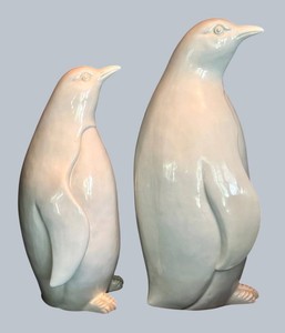 BR1 - Porcelain Penguin Figurines - Pair