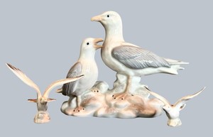 BR1 - Porcelain Bird Figurines - OMC Live Birds (Lot of 3)