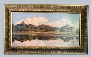 LR - Oil on Canvas Painting - Mary P. Dang Pond Near Cold Spring 2004