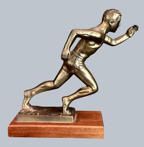 BR1 - Art Deco Bronze Running Figure - Fraisse or Schmidt-Hofer, 1920s