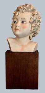 BR1 - Porcelain Bust - Vintage Cybis Eros Bisque Finish on Wood Base