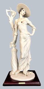 Porcelain Figurine - Giuseppe Armani Florence Woman With Parasol