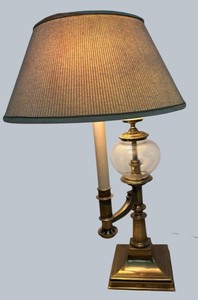 LR - Vintage Brass Table Lamp - Attributed to Stuffel Company, 1932