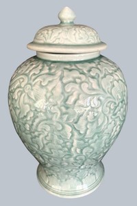BR2 - Ginger Jar - Siam Seldon Siam Celadon Handmade Lidded Jar