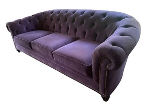 FR - Plush Purple Sofa by Jonathan Louis
