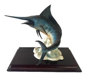 FR - Blue Marlin Porcelain Sculpture by Goebel
