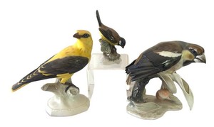 DR - Rosenthal Germany Porcelain Bird Figurines Lot - Hand-Painted Vintage Fine China Collectibles