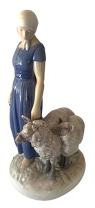 DR - Shepherd With Sheep Figurine by Bing & Grondahl