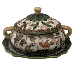 DR - Covered Serving Dish & Platter - Vintage Wong Lee WL 1895