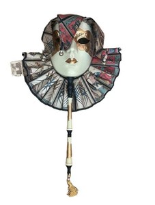 LR - Venetian Mask - Otto Bassano Harlequin Jester 20in