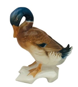 LR - Vintage Porcelain Mallard Drake Figurine - Karl Tutter Hutschenreuther
