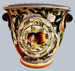 BR2 - Italian Ceramic Urn - Hand-Painted Frutta Mista