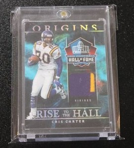 2023 Origins Rise to the Hall Two Color Patch Cris Carter Relic 725  Only 25 Exist