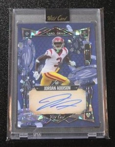 2023 Wild Card 5 Card Draw Jordan Addison Rookie Autograph 12  Only 2 Exist