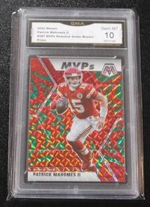 2020 Mosaic Reactive Green Patrick Mahomes #297 GMA 10