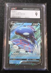2023 Crown Zenith Kyogre V #037159 CGC 9