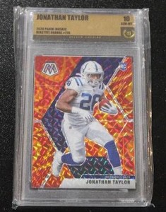 2020 Mosaic Orange Reactive Jonathan Taylor #216 Rookie Card