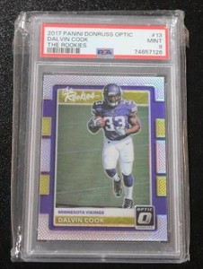 2017 Donruss Optic The Rookies Silver Dalvin Cook #13 Rookie Card PSA 9