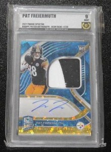 2021 Spectra Rookie Patch Autographs Neon Blue #230 Pat Freiermuth 2260  Only 60 Exist
