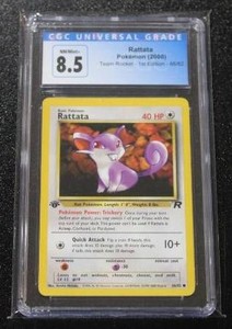 2000 Team Rocket 1st Edition Rattata #6682 CGC 8.5