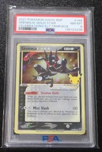 2021 Black Star Promo Greninja Gold Star #144 PSA 8