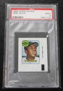 1969 Topps Decals Tony Oliva PSA 9