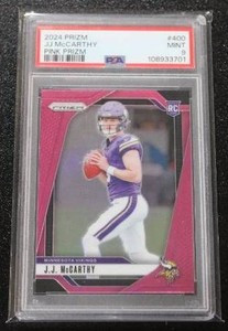 2024 Prizm Pink JJ McCarthy #400 Rookie Card PSA 9