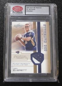 2002 Score QBC Materials Jim Everett SCD Authentic