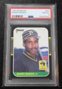 1987 Donruss Barry Bonds #361 Rookie Card PSA 8
