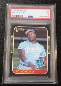 1987 Donruss Bo Jackson #35 Rookie Card PSA 7