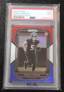 2022 Prizm Red White Blue Drake London #308 PSA 9