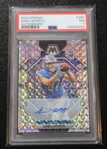 2023 Mosaic Autograph Sam LaPorta #360 Rookie Card PSA 7