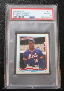 1985 Fleer Star Stickers Dwight Gooden #113 PSA 8